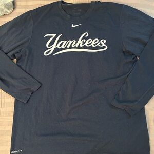 Nike Yankees Navy Long Sleeve Shirt